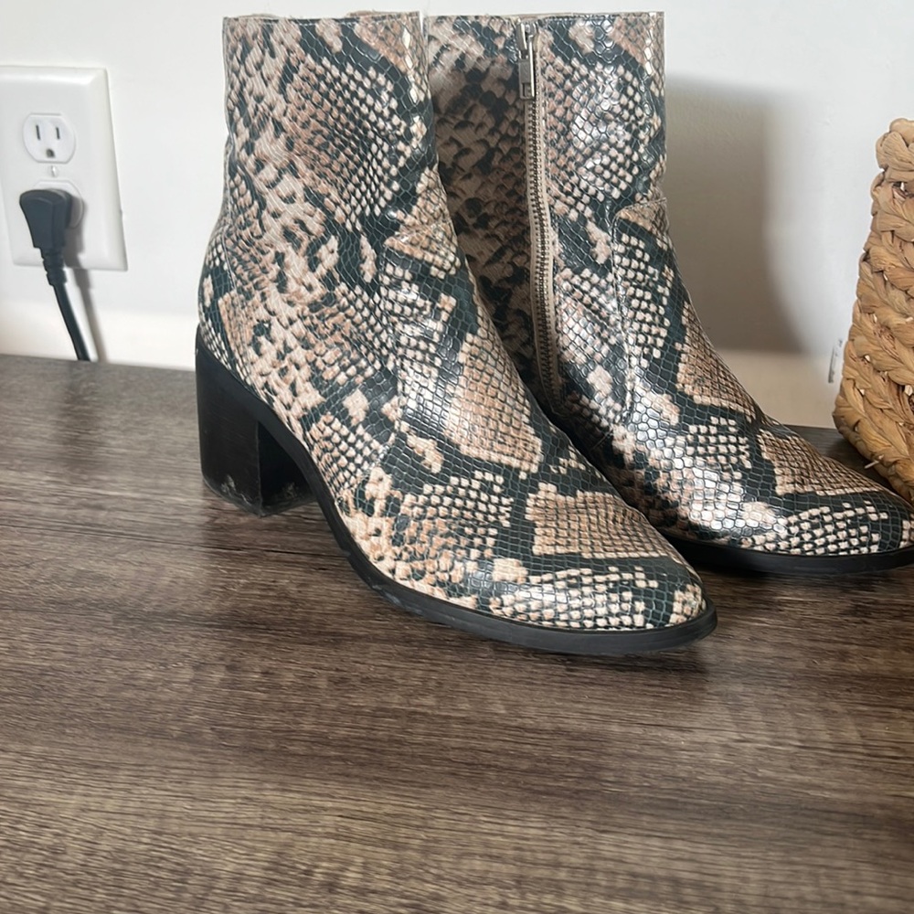 Treasure and bond snakeskin booties